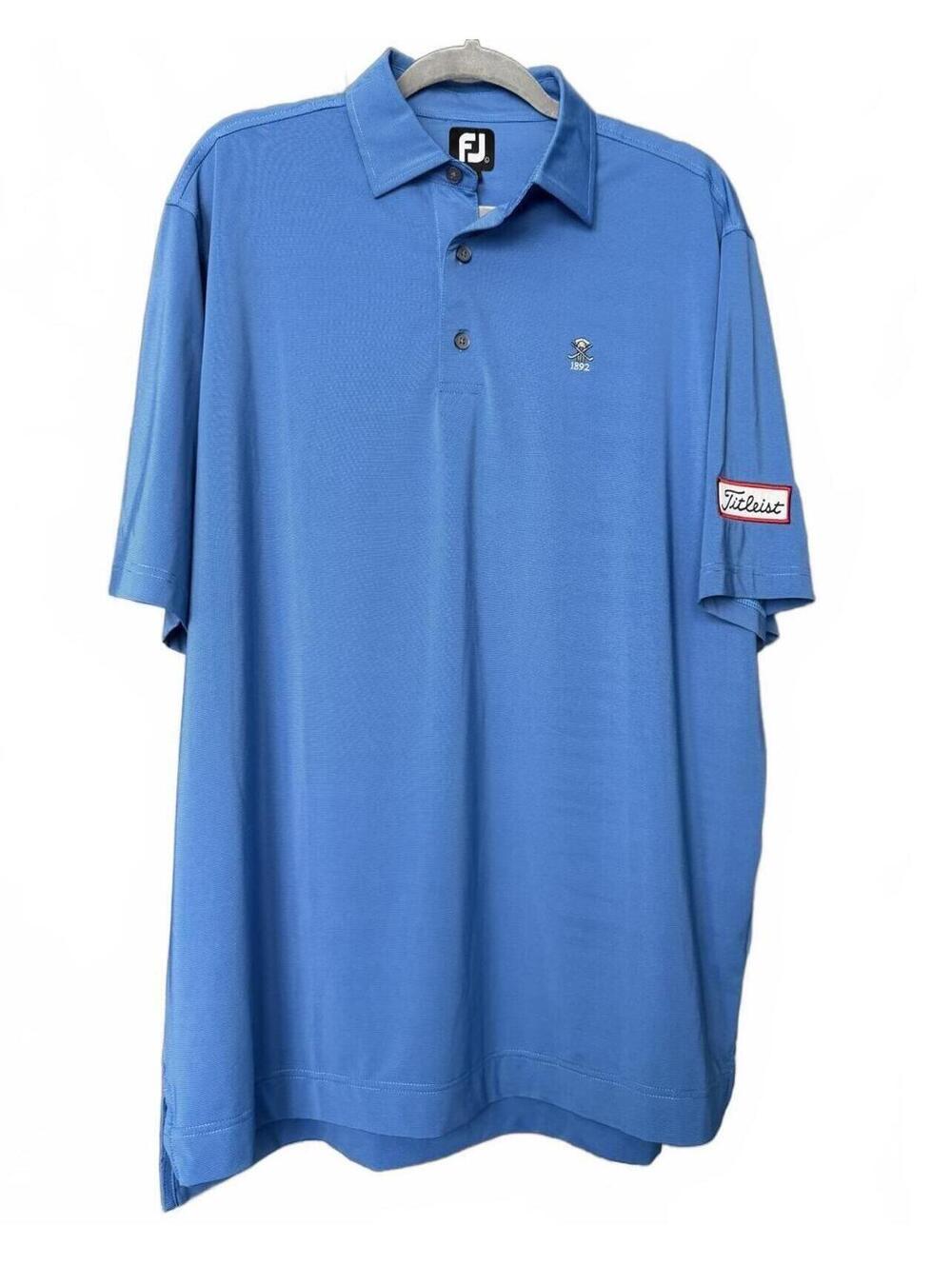 FootJoy Titleist Blue Golf Polo Shirt Size Large
